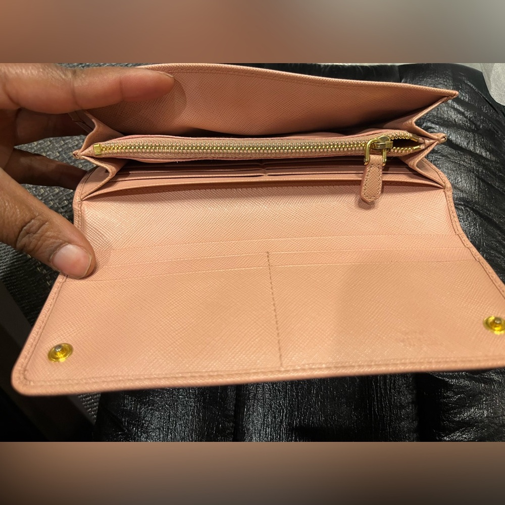 Prada Saffiano Leather Bow Wallet - Picture 9 of 14
